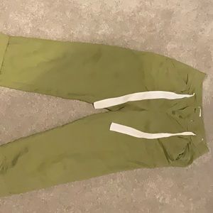 Aritzia Wilfred High-waisted Linen Pant with cuffed ankles